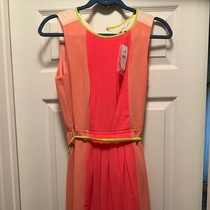 Ann Taylor loft coral & pink dress